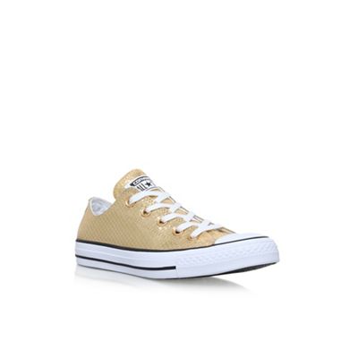 Gold 'CT Snake HI' flat lace up sneakers